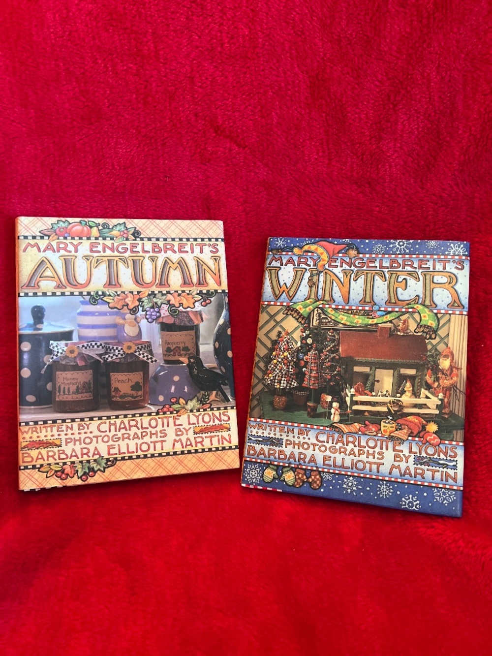 Mary Englebreit’s Autumn and Winter books. Total of 2 from 1996. Hardcover book